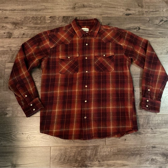 Ariat Hiller button up shirt Retro Fit shirt jacket - Picture 5 of 16